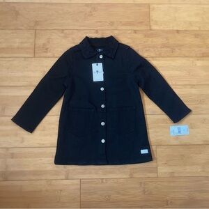 NWT Girls Size 3T 7 For All Mankind Black Lightweight Coat Jacket